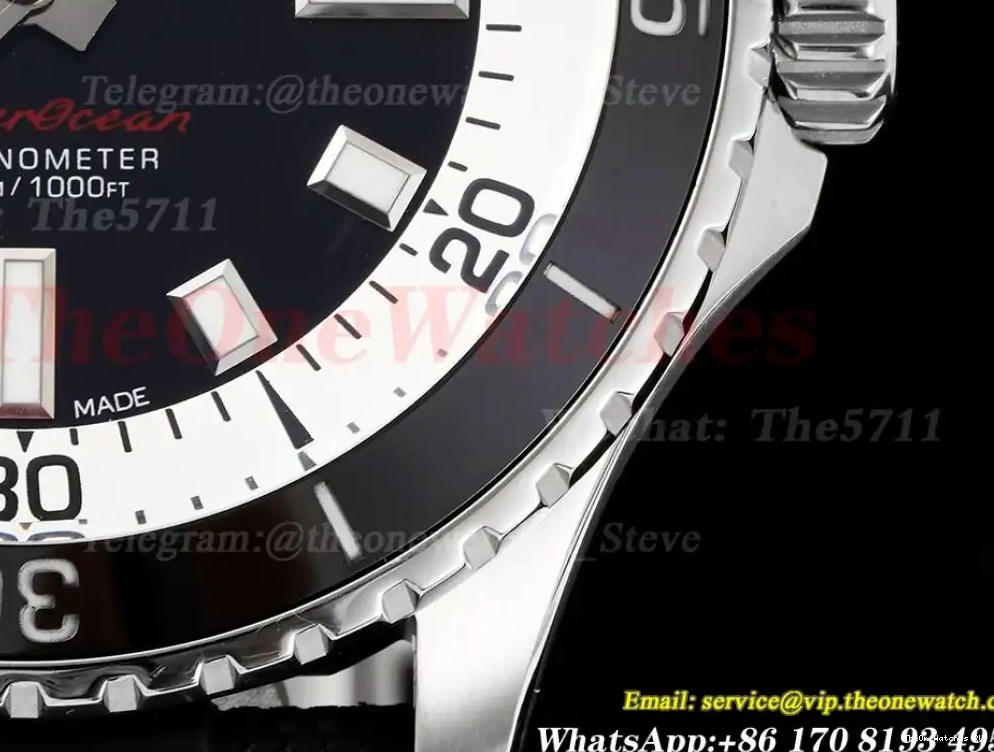 Bezel RU SS A2824 Black Superocean 42mm on Black BLSF 0610